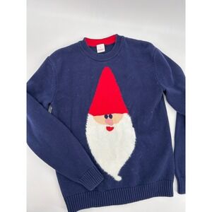 Hanna Andersson Navy Blue Gnome Christmas Sweater Size XS